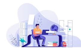 Computer skills and web development illustration